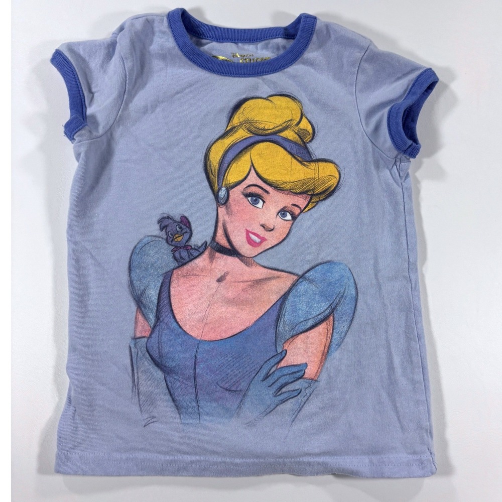 Y2K Disney Store Cinderella Graphic T-Shirt Princess Studio Collection M 7/8